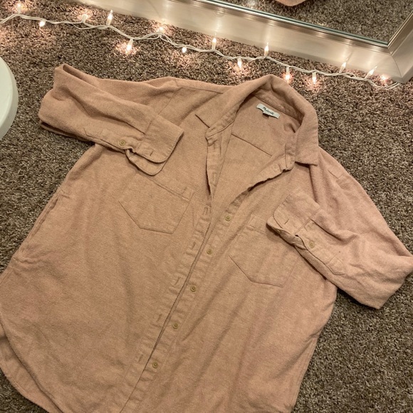 Madewell Tops - Linen Pink Shirt from Madewell